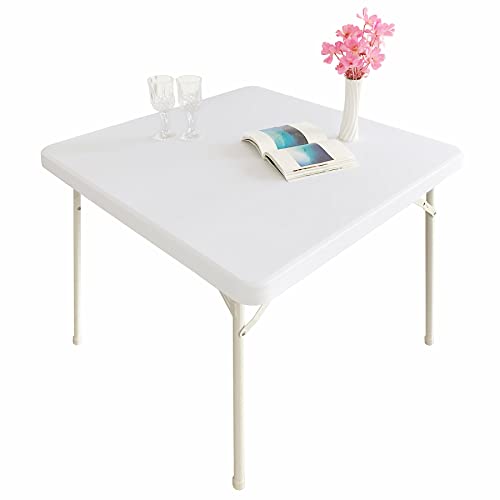 Monibana Cocktail-Tischdecke, Elastan, Stretch, klein, quadratisch, elastische Tischdecke für seitliche Akzente, Beistelltische, 61 x 61 cm, Weiß von Monibana