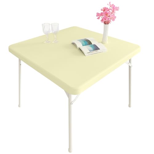 Monibana Cocktail-Tischdecke aus Elastan, elastisch, quadratisch, Beige, 86,4 x 86,4 cm Monibana Cocktail-Tischdecke aus Elastan, elastisch, quadratisch, Beige, 86,4 x 86,4 cm von Monibana