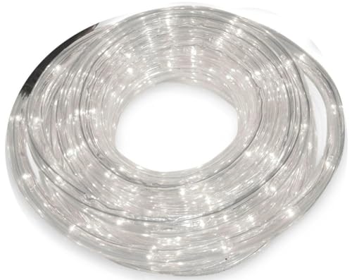 Flexibler LED-Schlauch, weiß, IP44, 50 m, mit Wasserschutz, ideal für den Innen- und Außenbereich, entworfen für: Dekoration und Ambiente von Monkey Ladder