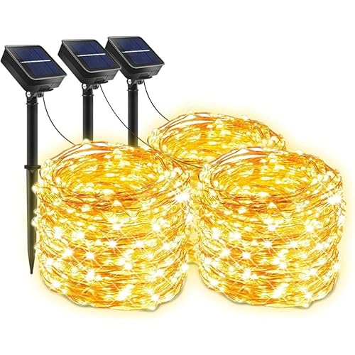 Lichterkette für den Außenbereich, solarbetrieben, komplett 2 m und 10 m, 100 LEDs, 10 cm, LED, 8 wechselnde Modi + IP65, Lichterkette, Dekoration für Terrasse, Party, Hochzeit, Hof, Garten Lichterkette für den Außenbereich, solarbetrieben, komplett 2 m und 10 m, 100 LEDs, 10 cm, LED, 8 wechselnde Modi + IP65, Lichterkette, Dekoration für Terrasse, Party, Hochzeit, Hof, Garten von Monkey Ladder