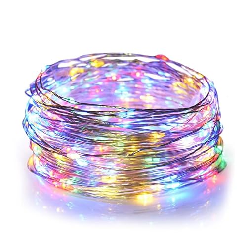 Monkey Ladder Predelight RGB LED Strip Lichterkette für Innenbereich, Kupferkabel Batterie Knopf, 20LED/10cm von Monkey Ladder
