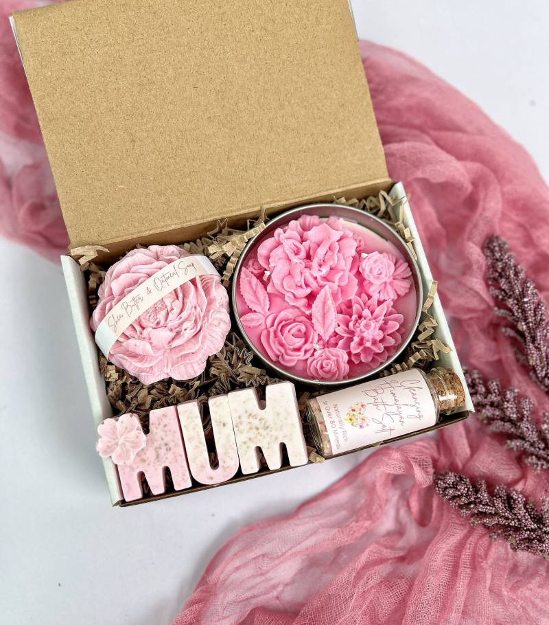 Personalisierte Muttertag Spa-Geschenk-Set, Verwöhn-Geschenk-Box, Geschenk Für Muttertag, Self Care Box Mama, Geschenke Geburtstagsgeschenk Mama von MonlixCandles