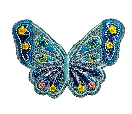 Applikationen - Kids and Hits - aufbügelbar Schmetterling jeansblau 1 St von Mono-Quick