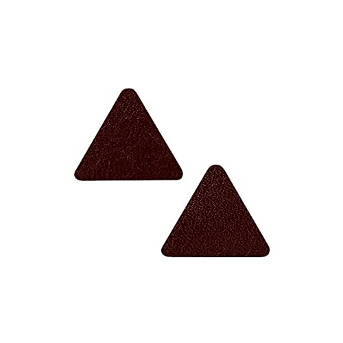Dreiecke Leder Braun 2 Stück - Aufnäher, Bügelbild, Aufbügler, Applikationen, Patches, Flicken, zum aufbügeln, Größe: 2,2 x 1,9 cm von Mono-Quick