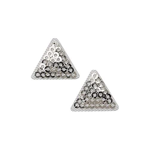 Dreiecke Pailletten silber 2 Stück - Aufnäher, Bügelbild, Aufbügler, Applikationen, Patches, Flicken, zum aufbügeln, Größe: 2,2 x 1,9 cm Dreiecke Pailletten silber 2 Stück - Aufnäher, Bügelbild, Aufbügler, Applikationen, Patches, Flicken, zum aufbügeln, Größe: 2,2 x 1,9 cm von Mono-Quick