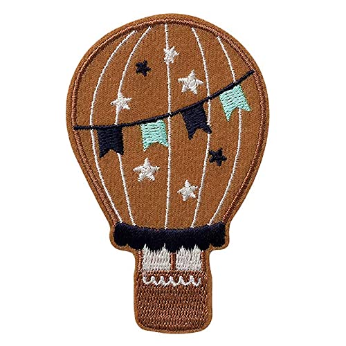Heißluftballon Türkis - Aufnäher, Bügelbild, Aufbügler, Applikationen, Patches, Flicken, zum aufbügeln, Größe: 5,5 x 8,6 cm Heißluftballon Türkis - Aufnäher, Bügelbild, Aufbügler, Applikationen, Patches, Flicken, zum aufbügeln, Größe: 5,5 x 8,6 cm von Mono-Quick