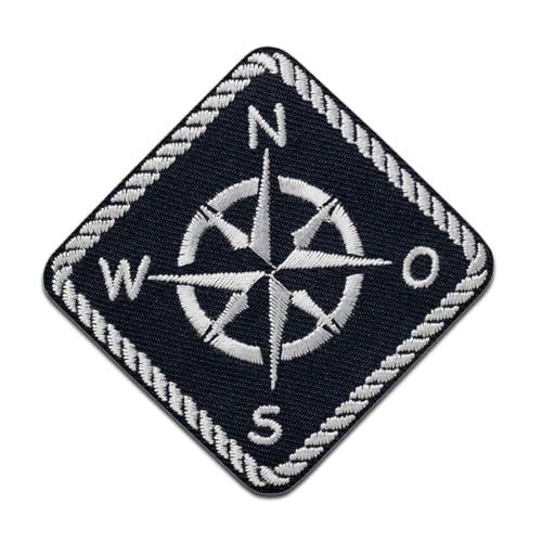 Kompass Maritim - Aufnäher, Bügelbild, Aufbügler, Applikationen, Patches, Flicken, zum aufbügeln, Größe: 7 x 7 cm Kompass Maritim - Aufnäher, Bügelbild, Aufbügler, Applikationen, Patches, Flicken, zum aufbügeln, Größe: 7 x 7 cm von Mono-Quick