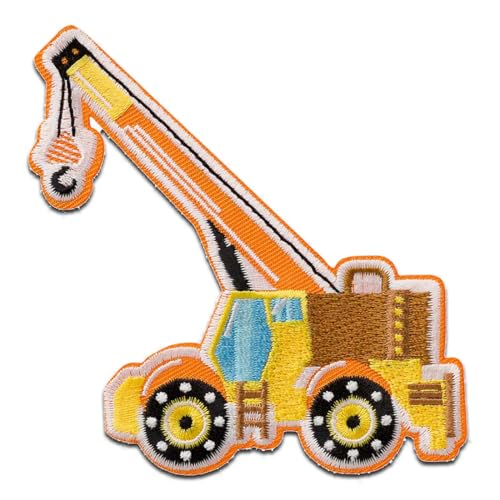 Kran - Aufnäher, Bügelbild, Aufbügler, Applikationen, Patches, Flicken, zum aufbügeln, Größe: 9 x 8,5 cm Kran - Aufnäher, Bügelbild, Aufbügler, Applikationen, Patches, Flicken, zum aufbügeln, Größe: 9 x 8,5 cm von Mono-Quick