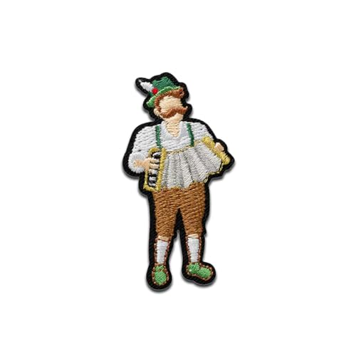 Mann in Trachten - Aufnäher, Bügelbild, Aufbügler, Applikationen, Patches, Flicken, zum aufbügeln, Größe: 5,2 x 2,7 cm Mann in Trachten - Aufnäher, Bügelbild, Aufbügler, Applikationen, Patches, Flicken, zum aufbügeln, Größe: 5,2 x 2,7 cm von Mono-Quick