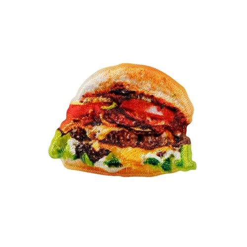 Mono Quick 0653x Fast Food 3D Applikation, Bügelbild, Pizza, Burger oder Hot Dog Patch (06532 - Burger) von Mono Quick