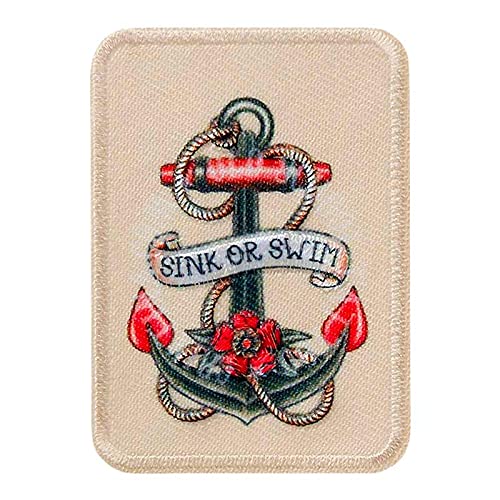 Mono Quick 0807x Sink or Swim Anker oder High Heels Applikation, Bügelbild Patch, Women Power (08075 - Sink or Swim) von Mono Quick