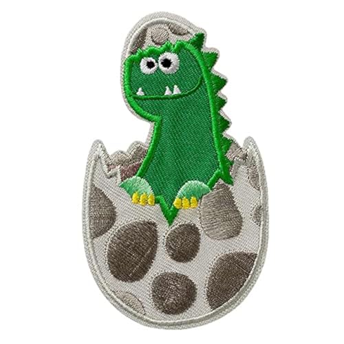 Mono Quick 0849x Dino Applikation, Bügelbild Patch Aufbügler Aufnäher, Dinosaurier (08498 - Dino im Ei Grün) von Mono-Quick