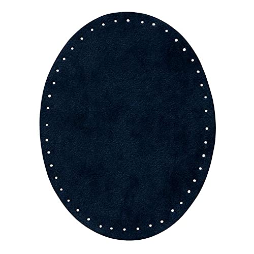 Mono Quick 100xx 2er Flicken Wildlederimitat, Applikation, Bügelbild, Patch Oval (10049 - Dunkelblau) von Mono-Quick