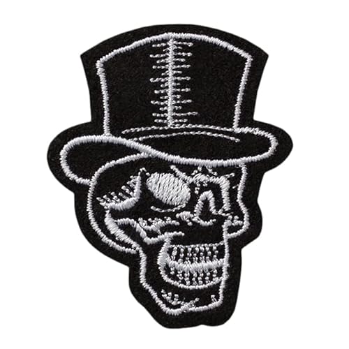 Mono Quick 10125 Totenkopf mit Zylinder Bügelbild, Patch, ca. 5 x 4 cm Halloween Applikation Mono Quick 10125 Totenkopf mit Zylinder Bügelbild, Patch, ca. 5 x 4 cm Halloween Applikation von Mono Quick