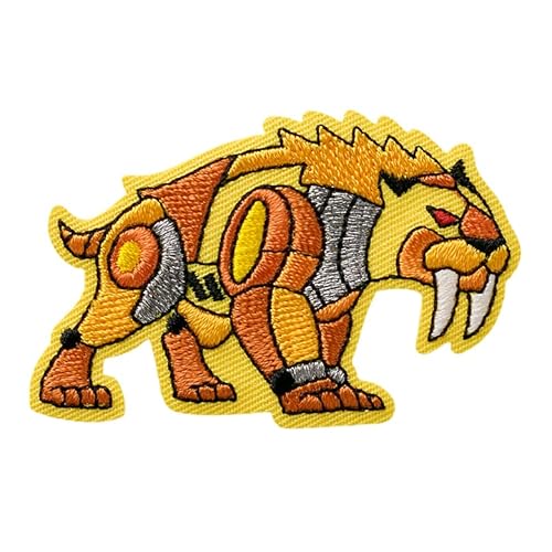 Mono Quick 10383 Säbelzahntiger Roboter Bügelbild, Patch, ca. 3,8 x 6 cm Tiger Applikation Mono Quick 10383 Säbelzahntiger Roboter Bügelbild, Patch, ca. 3,8 x 6 cm Tiger Applikation von Mono Quick