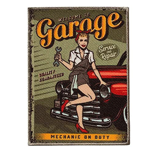 Mono Quick 1054x Pin up Girl Applikation, Bügelbild, Patch, Aufnäher, Flicken, Women Power (10543 - Garage) von Mono Quick