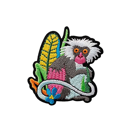 Mono Quick 121xx Knallbunte Dschungeltier Applikation, Bügelbild, Tukan Affe Kröte Krokodil oder Echse Patch (12167 - Affe) von Mono Quick