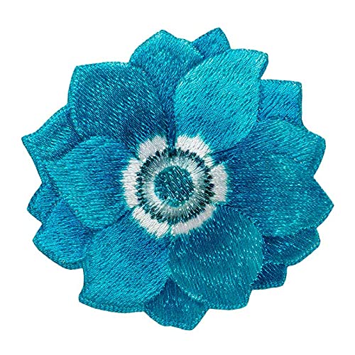 Mono Quick 12311 o 14181 Blume türkis orientalisch, Applikation, Bügelbild Patch (12311 - Blume Türkis) von Mono-Quick