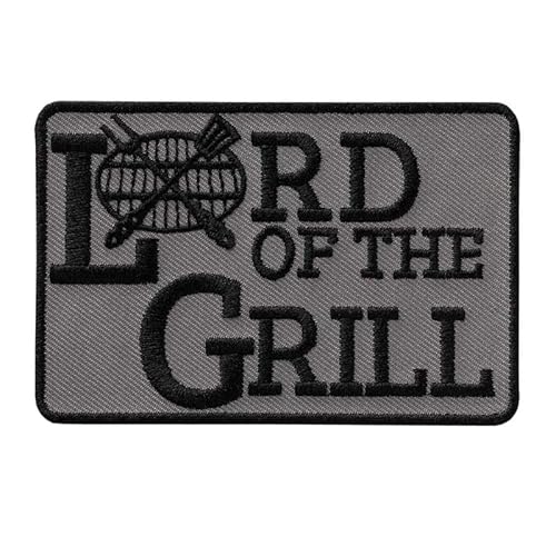 Mono-Quick 14034 Lord of the Grill Applikation, Bügelbild, Patch, Aufnäher, ca. 6 x 9 cm, Grillmeister Mono-Quick 14034 Lord of the Grill Applikation, Bügelbild, Patch, Aufnäher, ca. 6 x 9 cm, Grillmeister von Mono-Quick