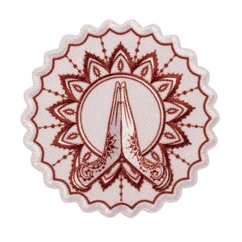 Mono-Quick 14051 Hände Spirituell Applikation, Bügelbild, Patch, Aufnäher, ca. 7 cm, Yoga von Mono-Quick