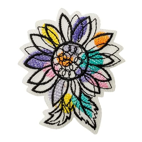 Mono Quick 14130 RECYCL-PATCH Blume bunt Bügelbild, ca. 5,3 x 4,7 cm PET von Mono-Quick