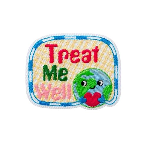 Mono-Quick 14157 RECYCL-PATCH Treat me well Applikation, Patch, Bügelbild aus recycelten PET Flaschen von Mono-Quick