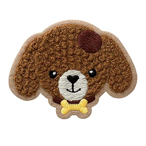 Mono Quick 1421x Tiere Applikation, Bügelbild, Patch, Rentier Hund Lama Elefant (14219 - Hunde Kopf) von Mono-Quick