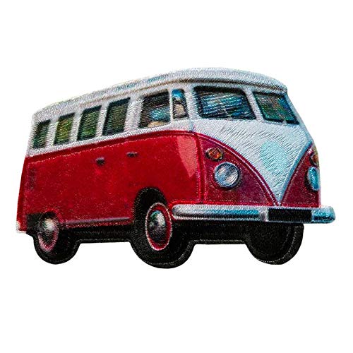 Mono Quick 16800 Van Appliaktion Bügelbild, Patch, Applikation, Bus, Rot Weiß von Mono Quick
