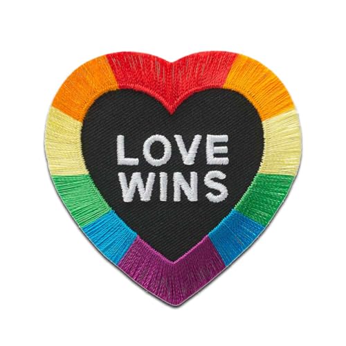 Mono-Quick 18113 Love wins Applikation, Bügelbild, Patch, Aufnäher Regenbogen Herz von Mono-Quick
