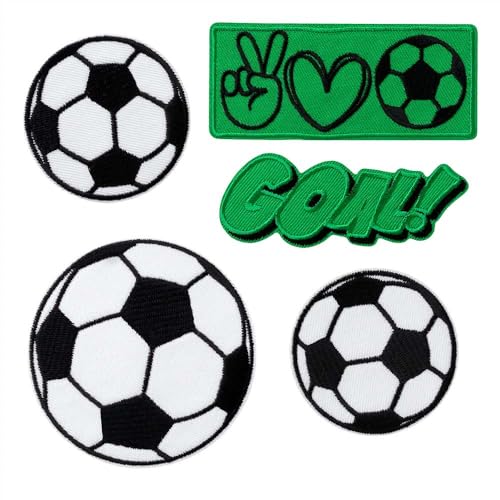 Mono-Quick 80003 Fußball Set Groß Applikation, Bügelbild, Patch, Aufkleber, Schultüte von Mono-Quick