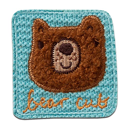 Mono Quick Bear Plüsch blau Tier - Aufnäher, Bügelbild, Aufbügler, Applikationen, Patches, Flicken, zum aufbügeln, Größe: 6,2 x 6,2 cm von Mono Quick