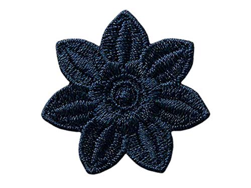 Mono-Quick Bügelbild Aufnäher Patch Applikation zum Aufbügeln Blume blau dunkelblau 3,5 cm von Mono-Quick