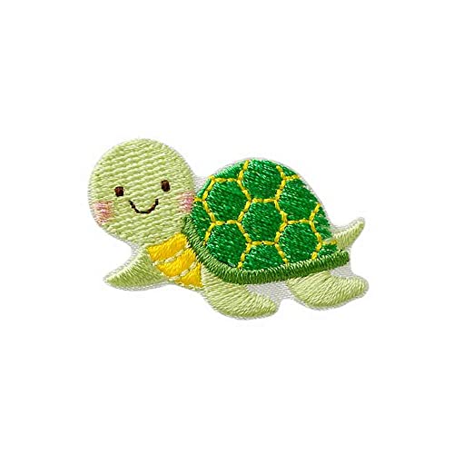 Mono-Quick Bügelbild Aufnäher Patch Applikation zum Aufbügeln Schildkröte grün 4,0 x 2,5 cm (06782) von Mono-Quick