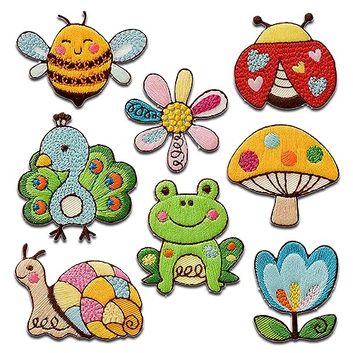 Mono-Quick Flora & Fauna Set 8 Stück - Aufnäher, Bügelbild, Aufbügler, Applikationen, Patches, Flicken, Zum Aufbügeln von Mono-Quick