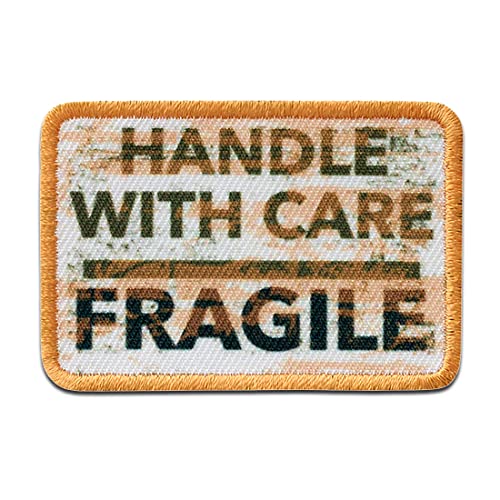 Mono Quick Fragile Logo - Aufnäher, Bügelbild, Aufbügler, Applikationen, Patches, Flicken, zum aufbügeln, Größe: 4,1 x 5,9 cm von Mono Quick
