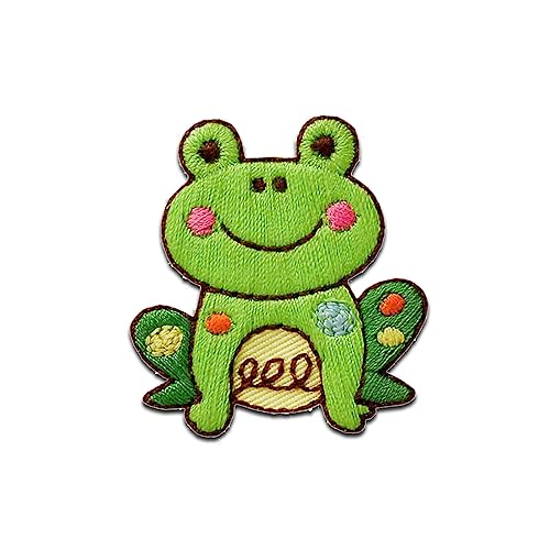 Mono-Quick Frosch kindlich Tier - Aufnäher, Bügelbild, Aufbügler, Applikationen, Patches, Flicken, zum aufbügeln, Größe: 4 x 3,7 cm Mono-Quick Frosch kindlich Tier - Aufnäher, Bügelbild, Aufbügler, Applikationen, Patches, Flicken, zum aufbügeln, Größe: 4 x 3,7 cm von Mono-Quick