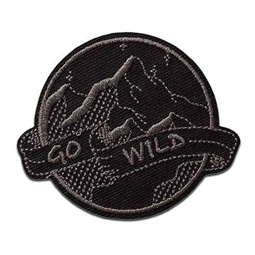 Mono Quick Go Wild Schwarz - Aufnäher, Bügelbild, Aufbügler, Applikationen, Patches, Flicken, zum aufbügeln, Größe: 5,5 x 6,5 cm von Mono-Quick