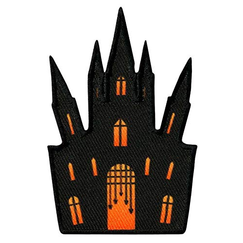 Mono Quick - Halloween Applikationen, Fledermaus Geist Spuckhaus, Bügelbild Aufnäher Flicken (08029 - Schloß) von Mono Quick