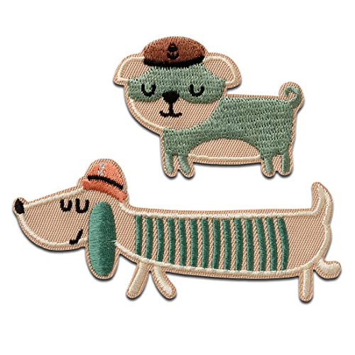 Mono Quick Hunde Maritim 2 Stück Tier - Aufnäher, Bügelbild, Aufbügler, Applikationen, Patches, Flicken, zum aufbügeln, Größe: 4 x 9,4 cm Mono Quick Hunde Maritim 2 Stück Tier - Aufnäher, Bügelbild, Aufbügler, Applikationen, Patches, Flicken, zum aufbügeln, Größe: 4 x 9,4 cm von Mono Quick