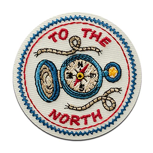 Mono Quick Maritim Kompass - Aufnäher, Bügelbild, Aufbügler, Applikationen, Patches, Flicken, zum aufbügeln, Größe: 5,1 x 5,1 cm von Mono-Quick