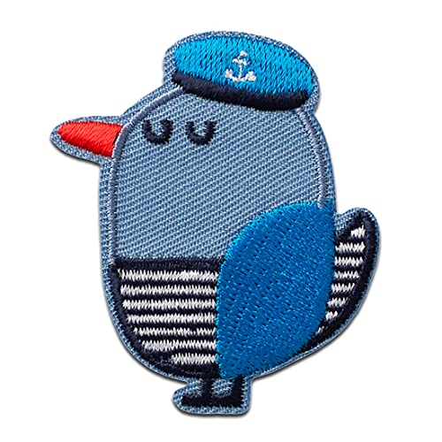 Mono Quick Matrose Möwe blau Tier - Aufnäher, Bügelbild, Aufbügler, Applikationen, Patches, Flicken, zum aufbügeln, Größe: 5,5 x 4,6 cm Mono Quick Matrose Möwe blau Tier - Aufnäher, Bügelbild, Aufbügler, Applikationen, Patches, Flicken, zum aufbügeln, Größe: 5,5 x 4,6 cm von Mono Quick