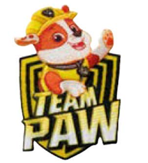 Mono Quick Paw Patrol Applikationen, Bügelbild, Patch, Aufnäher, Chase Skye Marshall Rocky Team (18154 - Rocky Team) von Mono-Quick