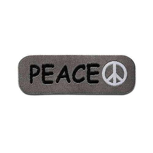 Mono-Quick Peace grau Etikett - Aufnäher, Bügelbild, Aufbügler, Applikationen, Patches, Flicken, zum aufbügeln, Größe: 1,8 x 5,3 cm Mono-Quick Peace grau Etikett - Aufnäher, Bügelbild, Aufbügler, Applikationen, Patches, Flicken, zum aufbügeln, Größe: 1,8 x 5,3 cm von Mono-Quick