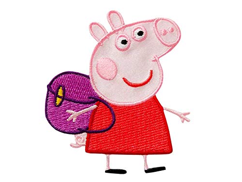 Mono Quick - Peppa Wutz Applikationen, Bügelbild Aufnäher Iron on Patch, Peppa Pig, George (18371 - Peppa mit Rucksack) von Mono-Quick