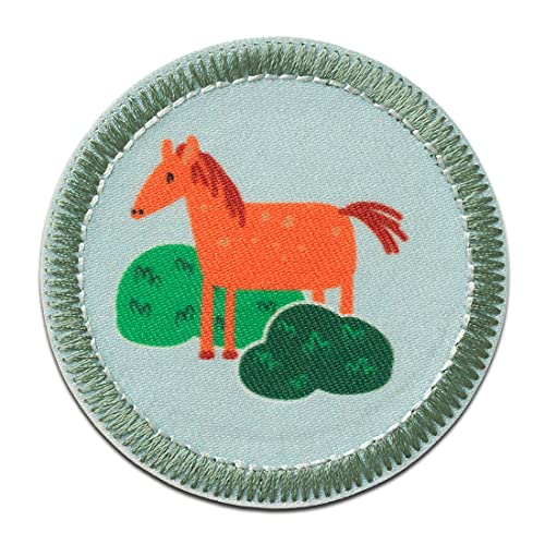 Mono Quick Pferd rund Tier - Aufnäher, Bügelbild, Aufbügler, Applikationen, Patches, Flicken, zum aufbügeln, Größe: 7,1 x 7,1 cm Mono Quick Pferd rund Tier - Aufnäher, Bügelbild, Aufbügler, Applikationen, Patches, Flicken, zum aufbügeln, Größe: 7,1 x 7,1 cm von Mono Quick