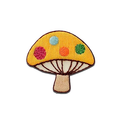 Mono-Quick Pilz gelb - Aufnäher, Bügelbild, Aufbügler, Applikationen, Patches, Flicken, zum aufbügeln, Größe: 3,5 x 3,9 cm Mono-Quick Pilz gelb - Aufnäher, Bügelbild, Aufbügler, Applikationen, Patches, Flicken, zum aufbügeln, Größe: 3,5 x 3,9 cm von Mono-Quick
