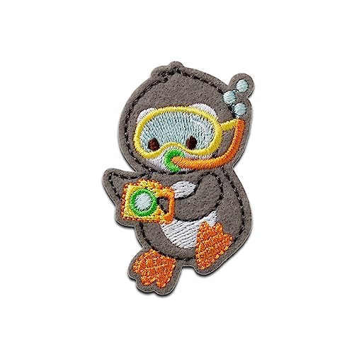 Mono-Quick Pinguin Taucher Tier - Aufnäher, Bügelbild, Aufbügler, Applikationen, Patches, Flicken, zum aufbügeln, Größe: 5,6 x 3,8 cm Mono-Quick Pinguin Taucher Tier - Aufnäher, Bügelbild, Aufbügler, Applikationen, Patches, Flicken, zum aufbügeln, Größe: 5,6 x 3,8 cm von Mono-Quick