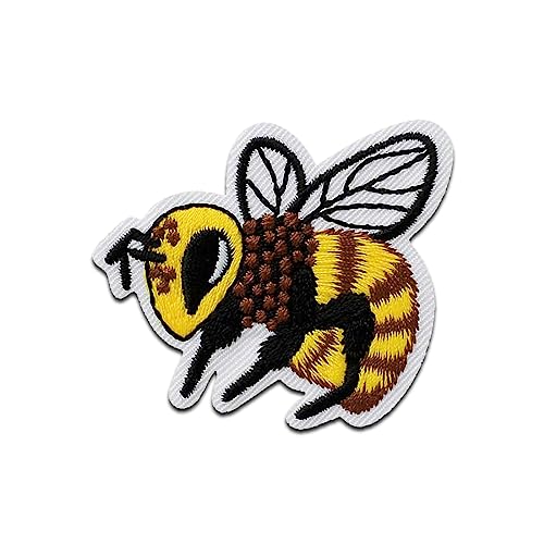 Mono-Quick Recycl-Patch Biene seitlich Tier - Aufnäher, Bügelbild, Aufbügler, Applikationen, Patches, Flicken, zum aufbügeln, Größe: 4,1 x 4,3 cm von Mono-Quick