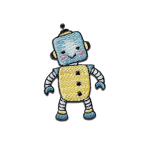 Mono-Quick Roboter Spielzeug - Aufnäher, Bügelbild, Aufbügler, Applikationen, Patches, Flicken, zum aufbügeln, Größe: 4,5 x 2,9 cm Mono-Quick Roboter Spielzeug - Aufnäher, Bügelbild, Aufbügler, Applikationen, Patches, Flicken, zum aufbügeln, Größe: 4,5 x 2,9 cm von Mono-Quick