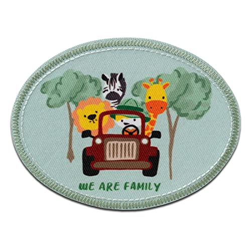 Mono Quick Safari Familie - Aufnäher, Bügelbild, Aufbügler, Applikationen, Patches, Flicken, zum aufbügeln, Größe: 7,8 x 10,4 cm Mono Quick Safari Familie - Aufnäher, Bügelbild, Aufbügler, Applikationen, Patches, Flicken, zum aufbügeln, Größe: 7,8 x 10,4 cm von Mono Quick